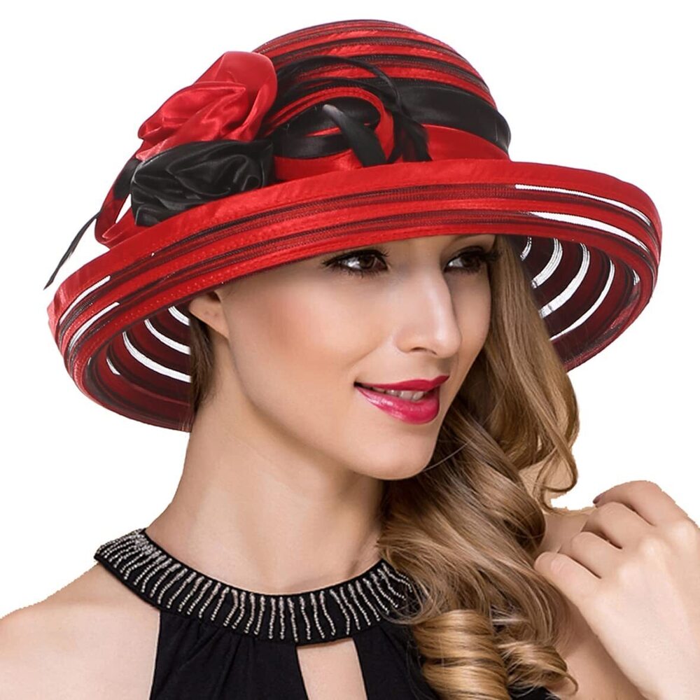 2593 Women Derby Church Dress Bucket Hat Fascinators Bridal Tea Party